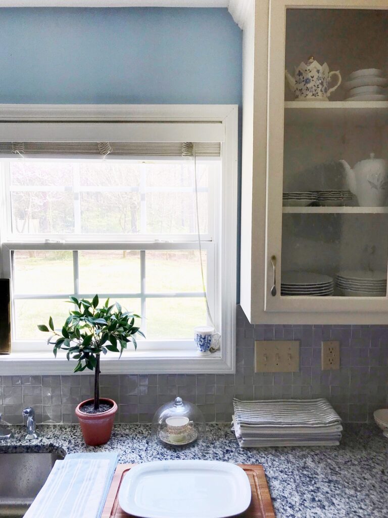 french country blue kitchen style