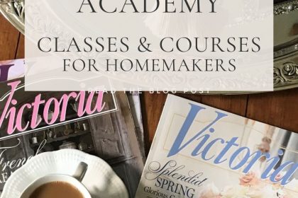 homemaking lessons, classes, and courses