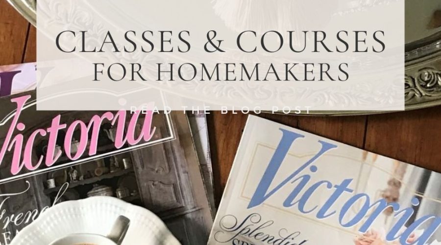 homemaking lessons, classes, and courses