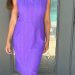 stretch knit purple midi dress